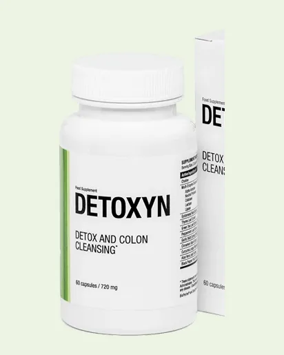 Detoxyn bottle with 60 capsules, front label